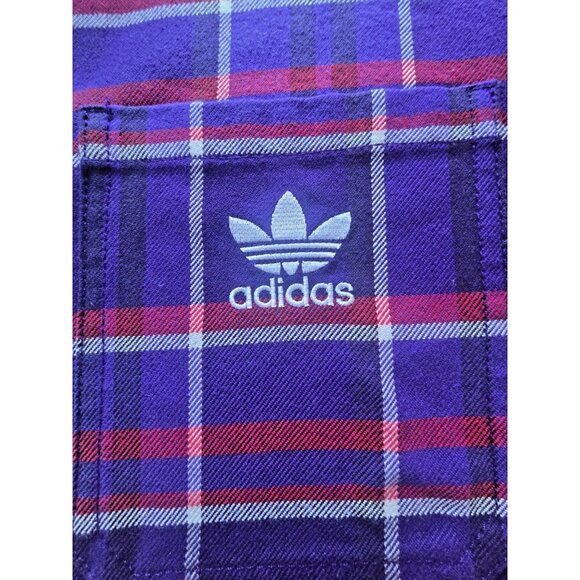 NWOT Authentic Men's Adidas x Korn Heavy Duty Plaid Flannel Overshirt (M) - Picture 8 of 16